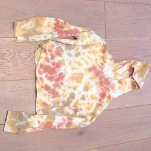 Tie dye cropped hoodie